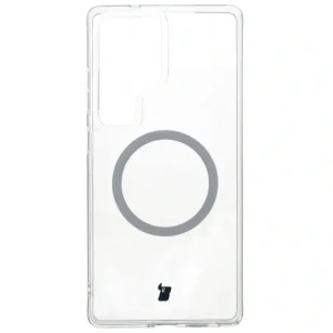 Etui z pierścieniem magnetycznym Bizon Case CrystalO do Samsung Galaxy S25 Ultra przezroczyste