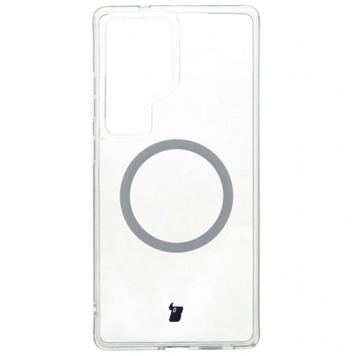Etui z pierścieniem magnetycznym Bizon Case CrystalO do Samsung Galaxy S25 Ultra przezroczyste