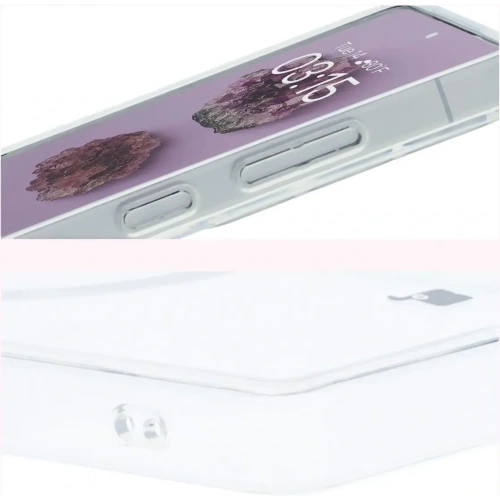 Etui z pierścieniem magnetycznym Bizon Case CrystalO do Samsung Galaxy S25 Ultra przezroczyste