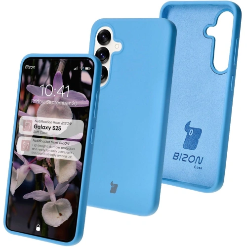 Silikonowe etui Bizon Soft Case do Samsung Galaxy S25 ciemnoniebieskie