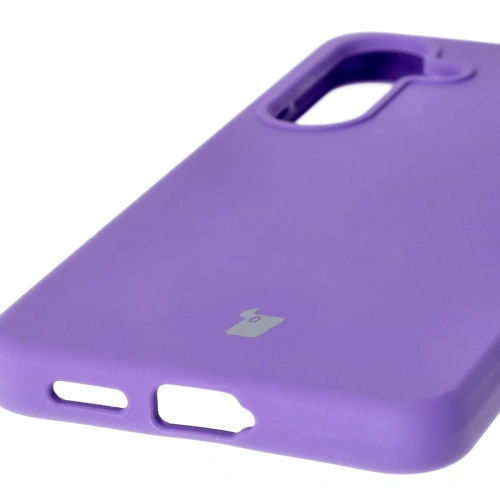 Silikonowe etui Bizon Soft Case do Samsung Galaxy S25 fioletowe