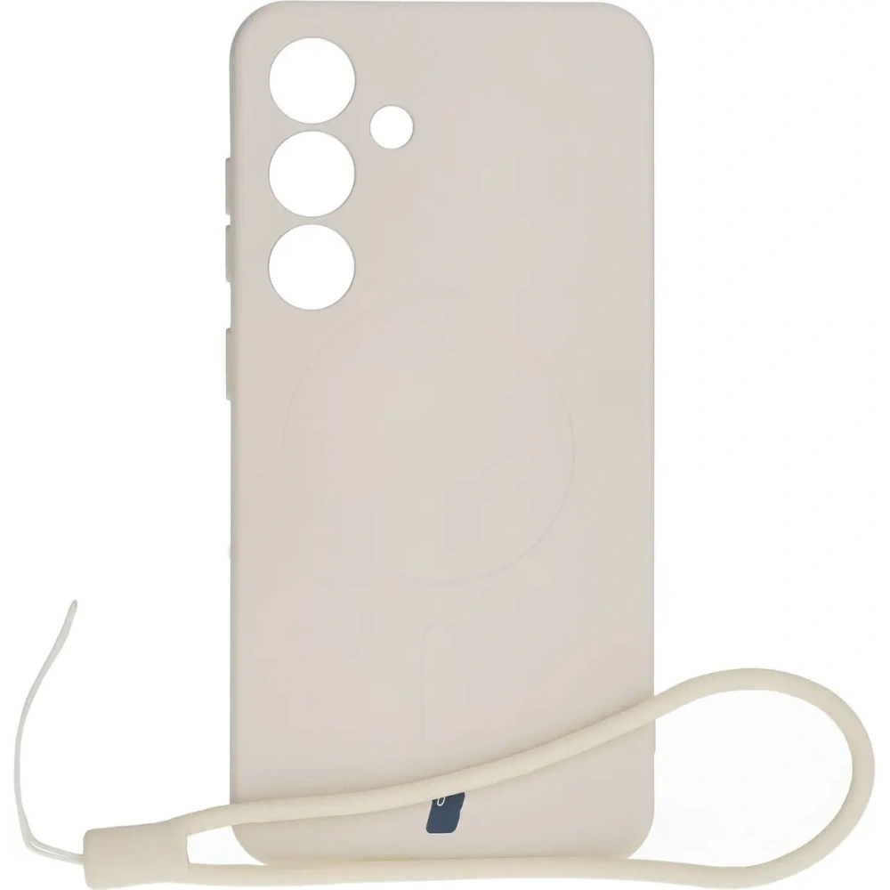 Hurtownia GSM - Silikonové pouzdro s magnetickým kroužkem Bizon Case Silicone Magnetic pro Samsung Galaxy S25 / S24 béžové - BIZ8231 - {ean13} - Hurt