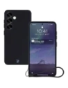 Silikonové pouzdro s magnetickým kroužkem Bizon Case Silicone Magnetic pro Samsung Galaxy S25 / S24 černé