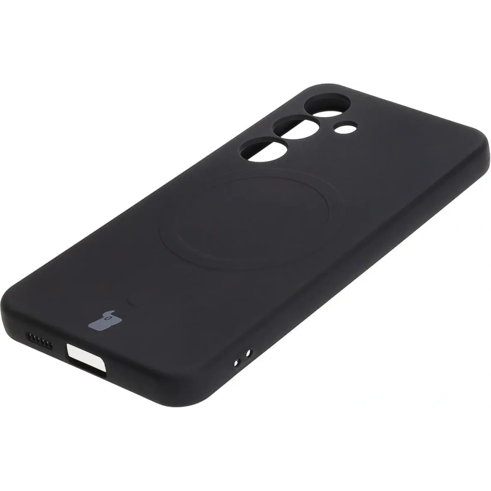 Hurtownia GSM - Silikonové pouzdro s magnetickým kroužkem Bizon Case Silicone Magnetic pro Samsung Galaxy S25 / S24 černé - BIZ8232 - {ean13} - Hurt