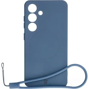 Hurtownia GSM - Silikonové pouzdro s magnetickým kroužkem Bizon Case Silicone Magnetic pro Samsung Galaxy S25 / S24 v tmavě modré barvě - BIZ8233 - {ean13} - Hurt