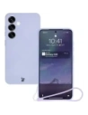 Silikonowe etui z pierścieniem magnetycznym Bizon Case Silicone Magnetic do Samsung Galaxy S25 / S24 jasnofioletowe