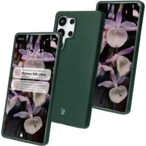Silikonowe etui Bizon Soft Case do Samsung Galaxy S25 Ultra ciemnozielone