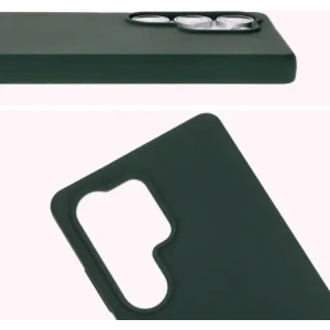 Silikonowe etui Bizon Soft Case do Samsung Galaxy S25 Ultra ciemnozielone