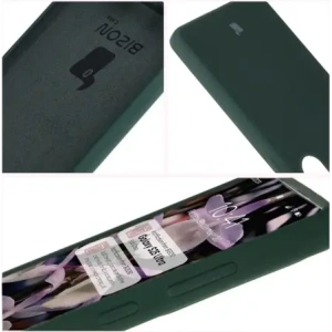 Silikonowe etui Bizon Soft Case do Samsung Galaxy S25 Ultra ciemnozielone
