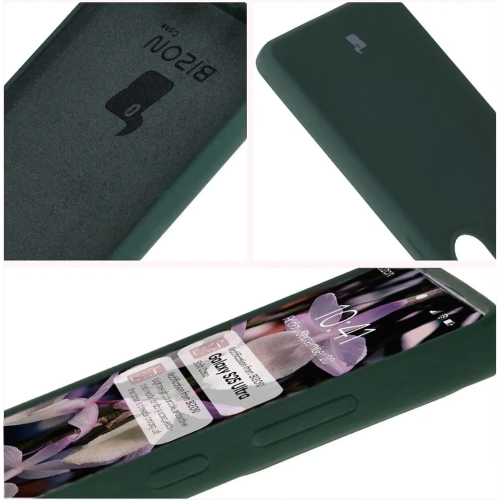 Silikonowe etui Bizon Soft Case do Samsung Galaxy S25 Ultra ciemnozielone