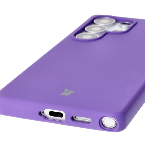 Silikonowe etui Bizon Soft Case do Samsung Galaxy S25 Ultra fioletowe