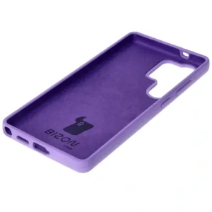 Silikonowe etui Bizon Soft Case do Samsung Galaxy S25 Ultra fioletowe