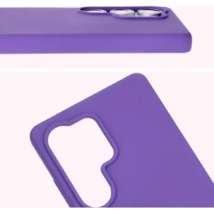Silikonowe etui Bizon Soft Case do Samsung Galaxy S25 Ultra fioletowe