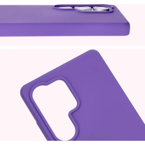 Silikonowe etui Bizon Soft Case do Samsung Galaxy S25 Ultra fioletowe