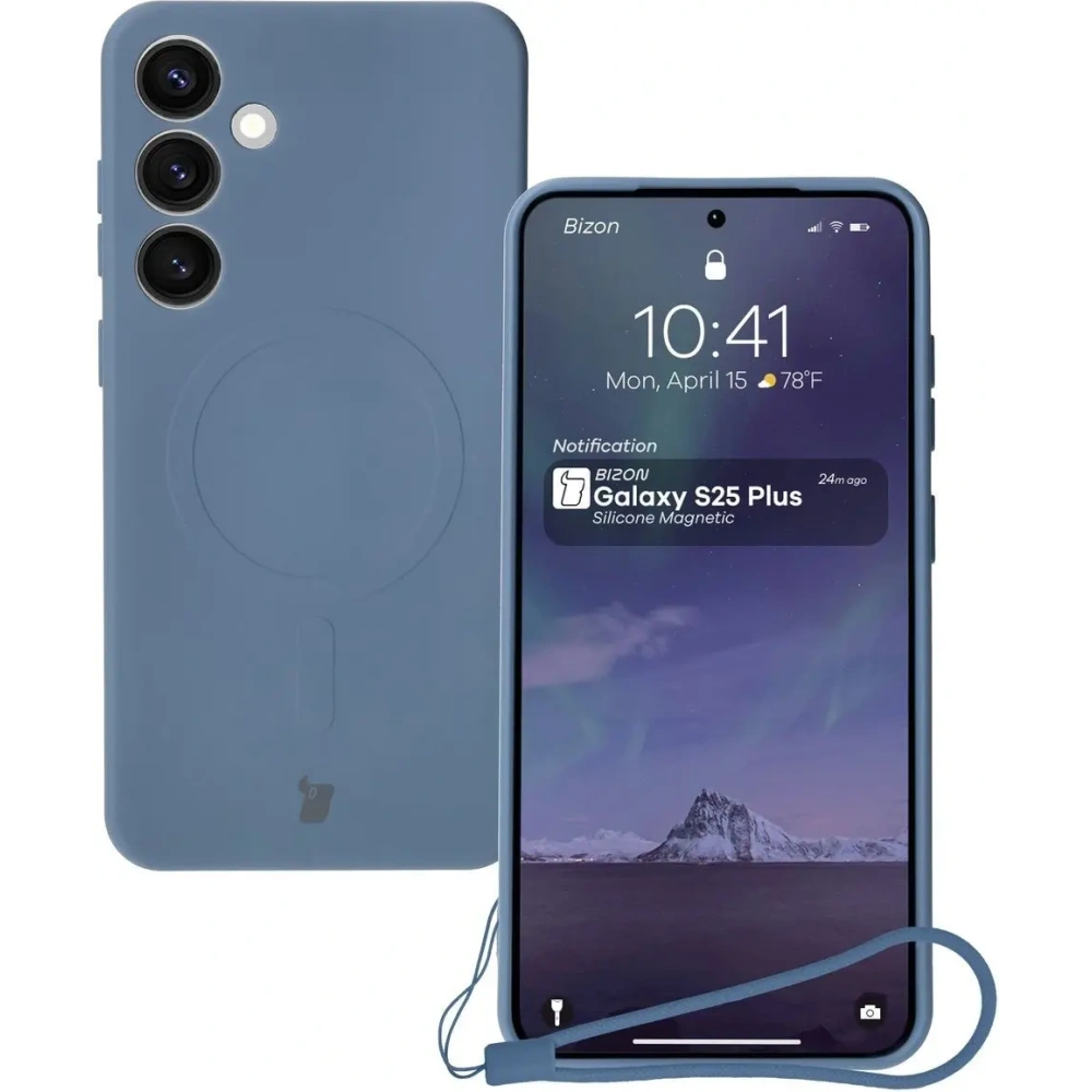 Wholesale Bizon Case Silicone Magnetic Samsung Galaxy S25+ Plus / S24+ Plus navy blue - BIZ8241 - {ean13} - Hurt