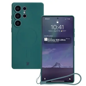 Hurtownia GSM - Caz de silicon Bizon Magnetic Samsung Galaxy S25 Ultra verde închis - BIZ8243 - {ean13} - Hurt