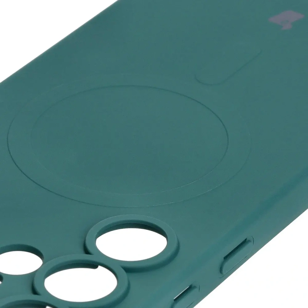 Hurtownia GSM - Silikonowe etui z pierścieniem magnetycznym Bizon Case Silicone Magnetic do Samsung Galaxy S25 Ultra ciemnozielone - BIZ8243 - {ean13} - Hurt