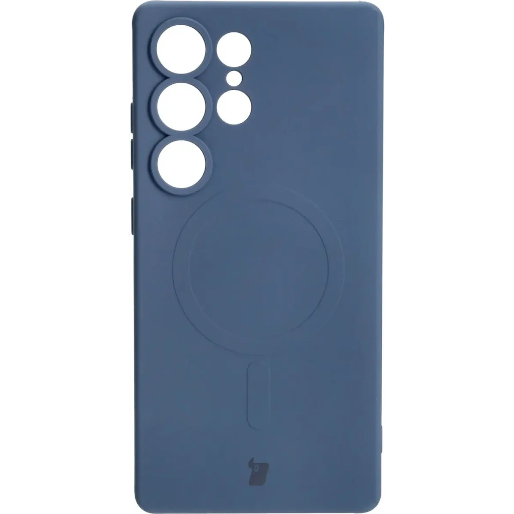 Hurtownia GSM - Silikonový kryt s magnetickým kroužkem Bizon Case Silicone Magnetic pro Samsung Galaxy S25 Ultra v námořnické modré barvě - BIZ8244 - {ean13} - Hurt