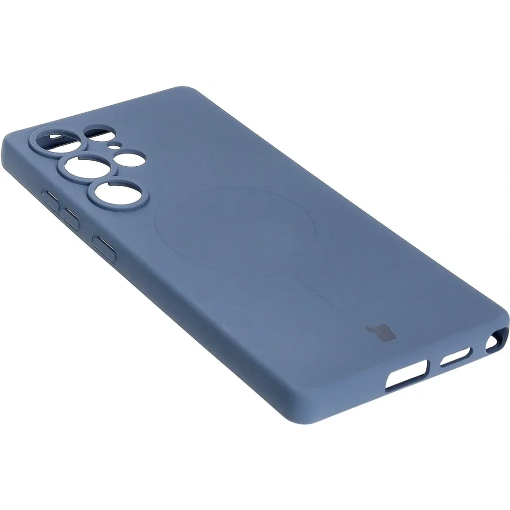 Hurtownia GSM - Silikonový kryt s magnetickým kroužkem Bizon Case Silicone Magnetic pro Samsung Galaxy S25 Ultra v námořnické modré barvě - BIZ8244 - {ean13} - Hurt