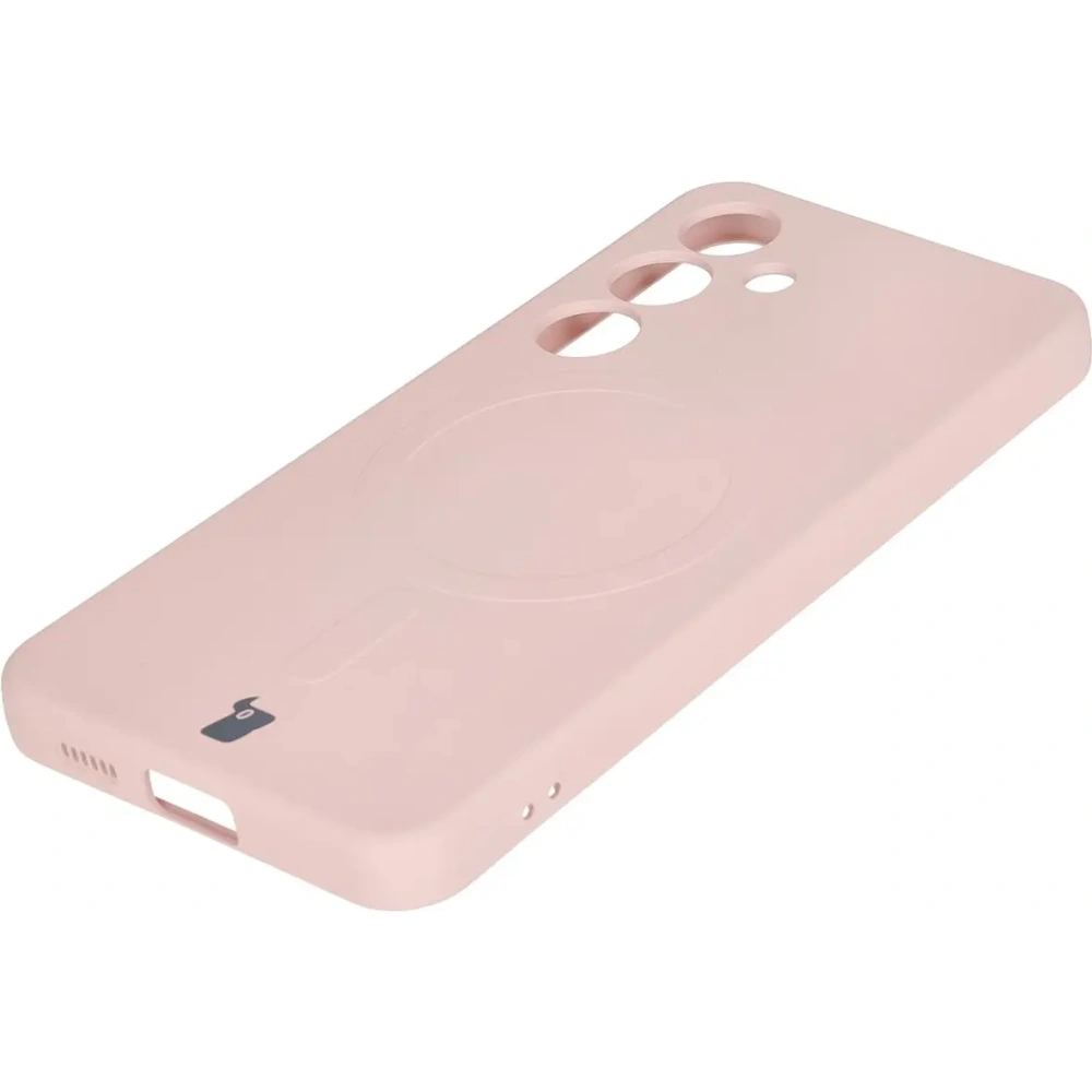 Hurtownia GSM - Silikonowe etui z pierścieniem magnetycznym Bizon Case Silicone Magnetic do Samsung Galaxy S25 / S24 jasnoróżowe - BIZ8250 - {ean13} - Hurt