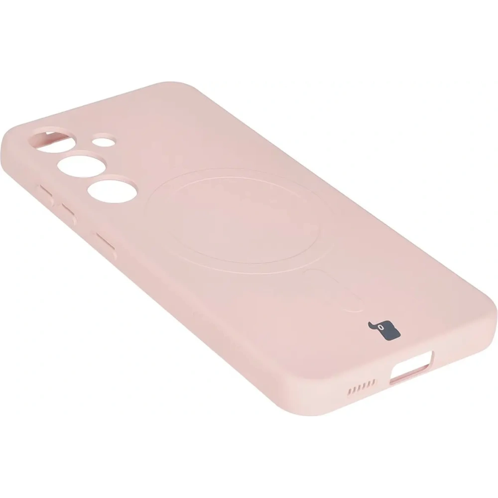 Hurtownia GSM - Silikonowe etui z pierścieniem magnetycznym Bizon Case Silicone Magnetic do Samsung Galaxy S25 / S24 jasnoróżowe - BIZ8250 - {ean13} - Hurt