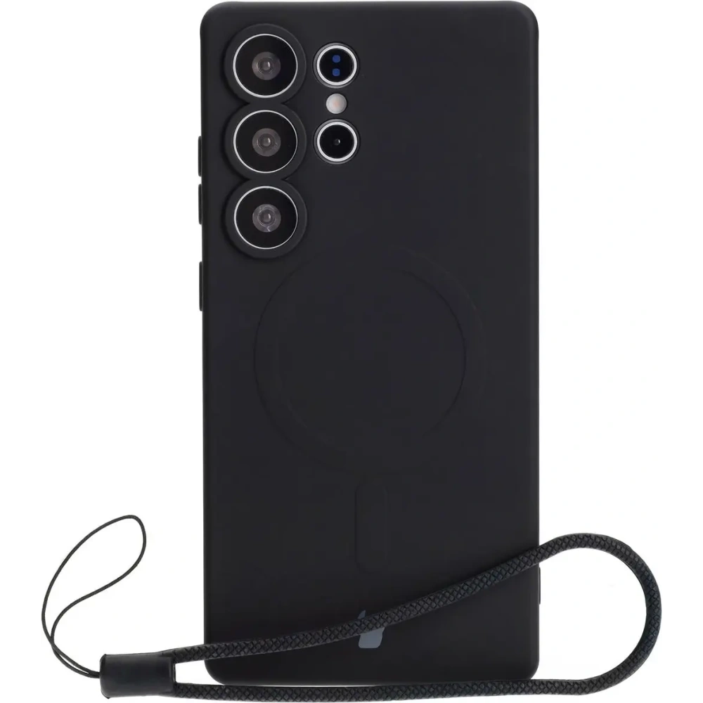 Hurtownia GSM - Silikonový obal s magnetickým kroužkem Bizon Case Silicone Magnetic pro Samsung Galaxy S25 Ultra černý - BIZ8251 - {ean13} - Hurt