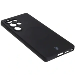 Silikonowe etui z pierścieniem magnetycznym Bizon Case Silicone Magnetic do Samsung Galaxy S25 Ultra czarne