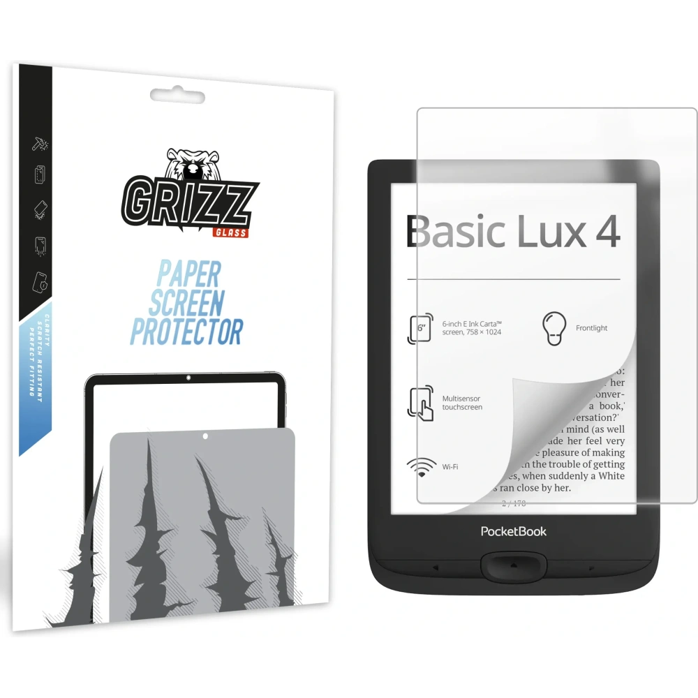 Hurtownia GSM - Fólie matná GrizzGlass PaperScreen pro Pocketbook Basic Lux 4 - GRZ12793 - {ean13} - Hurt