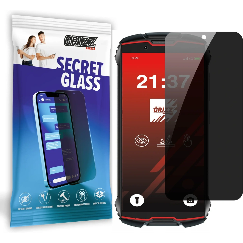 Matowe szkło prywatyzujące GrizzGlass SecretGlass do Cubot King Kong Mini 2 Pro