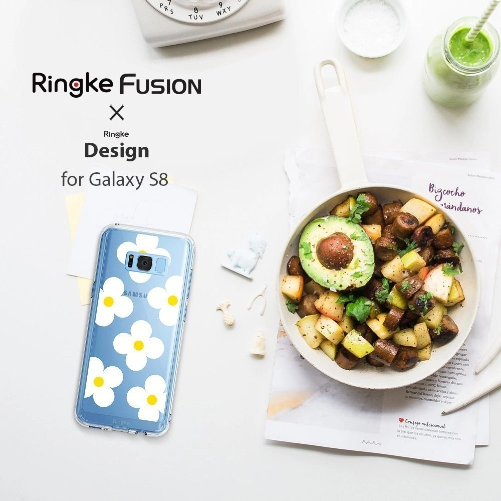 Hurtownia GSM - Etui Ringke Fusion Design Samsung Galaxy S8 Plus Bílé sedmikrásky - RGK483WHT - {ean13} - Hurt