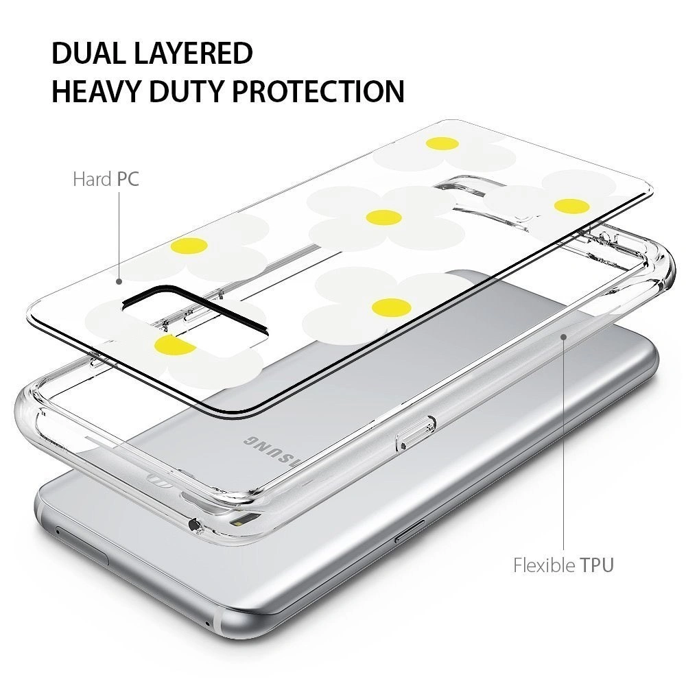 Hurtownia GSM - Etui Ringke Fusion Design Samsung Galaxy S8 Plus Bílé sedmikrásky - RGK483WHT - {ean13} - Hurt