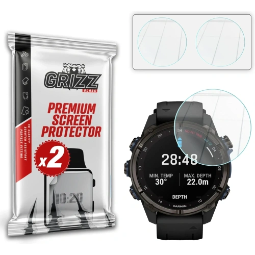 Szkło hybrydowe GrizzGlass HybridGlass do Garmin Descent Mk3 43mm