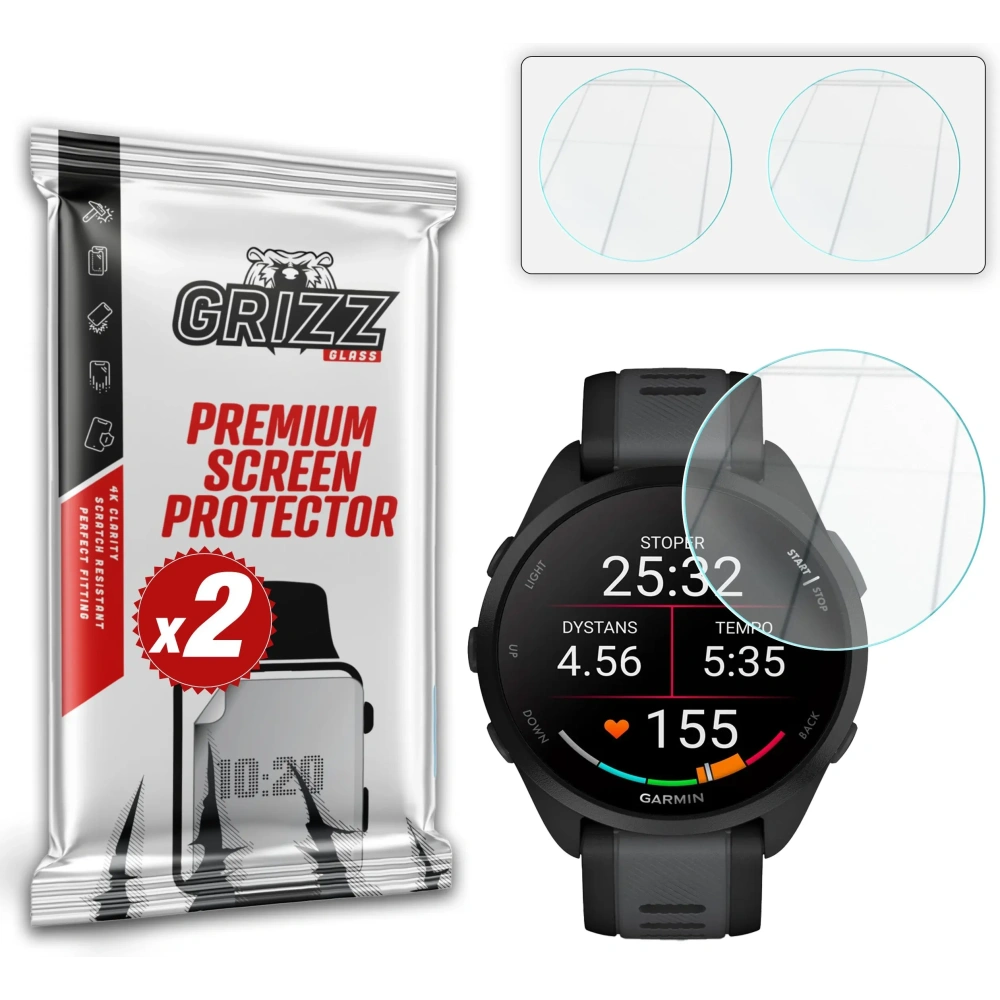 Wholesale GrizzGlass HybridGlass Garmin Forerunner 165 - GRZ12888 - {ean13} - Hurt