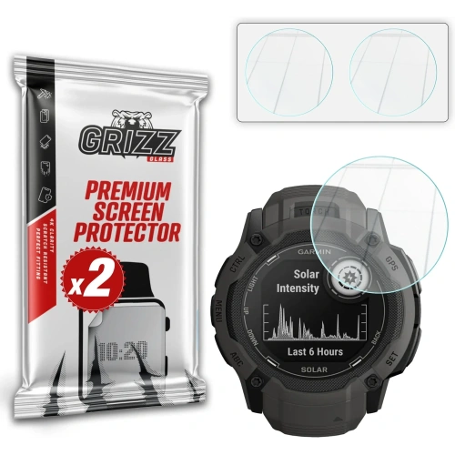 Szkło hybrydowe GrizzGlass HybridGlass do Garmin Instinct 2X 50mm