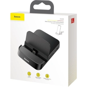 Hurtownia GSM - Stacja dokująca, HUB USB-C Baseus Mate Docking do smartfonów Huawei i Samsung, 15W (czarna) - BSU1433BLK - {ean13} - Hurt