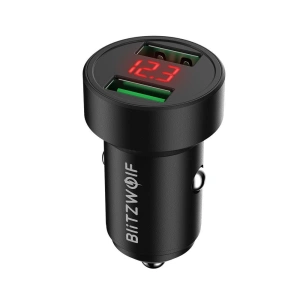 Ładowarka samochodowa Blitzwolf BW-SD6, 24W, QC3.0, Dual USB (czarna)