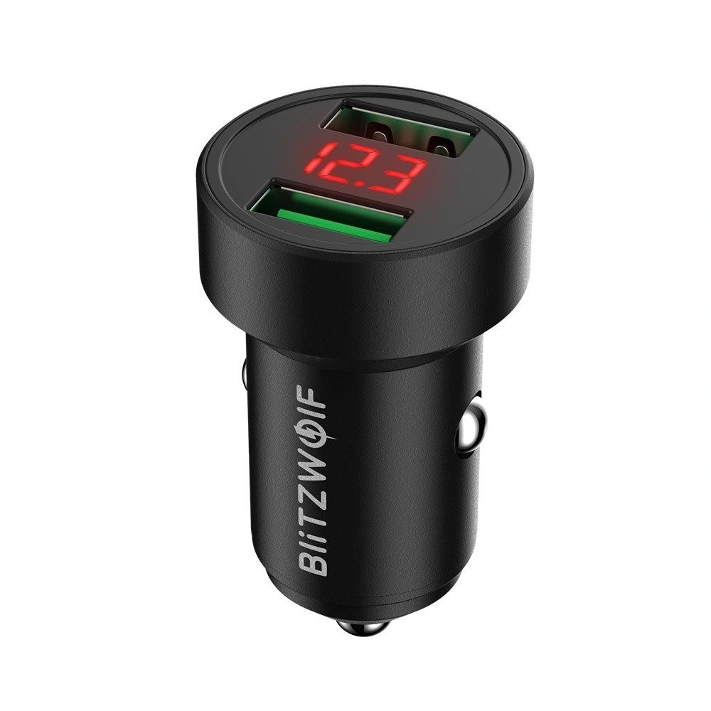 Hurtownia GSM - Ładowarka samochodowa Blitzwolf BW-SD6, 24W, QC3.0, Dual USB (czarna) - BLZ215BLK - {ean13} - Hurt