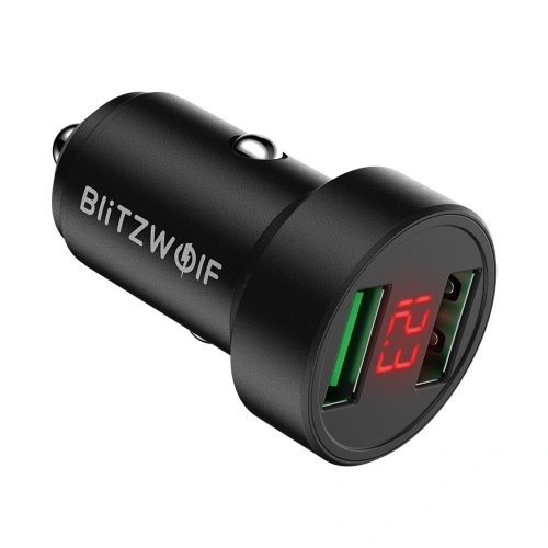 Ładowarka samochodowa Blitzwolf BW-SD6, 24W, QC3.0, Dual USB (czarna)
