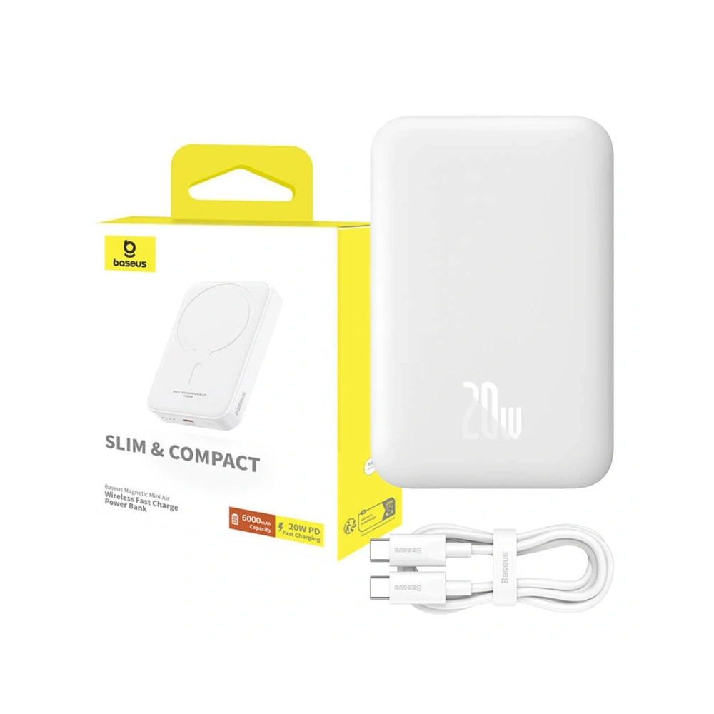 Hurtownia GSM - Baseus Magnetic Mini Powerbank 6000mAh 20W MagSafe (alb) - BSU8921 - {ean13} - Hurt