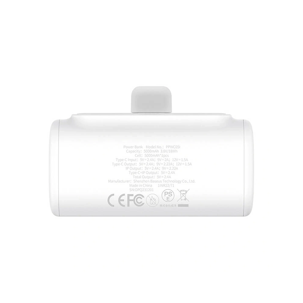 Hurtownia GSM - Powerbank OS-Baseus Compact IP 5000mAh 20W (bílý) - BSU8922 - {ean13} - Hurt