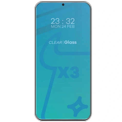 3x szkło na ekran + 1x na aparat BIZON Clear 2 Pack do Samsung Galaxy S24+ Plus