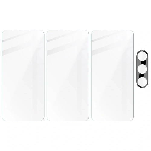 3x szkło na ekran + 1x na aparat BIZON Clear 2 Pack do Samsung Galaxy S24+ Plus
