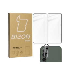 Hurtownia GSM - BIZON Edge 2 Pachet 2x sticlă temperată + 1x protecție pentru lentilă Samsung Galaxy S24+ Plus - BIZ8255 - {ean13} - Hurt