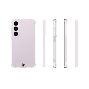 Etui + 2x szkło na ekran + obiektyw Bizon Case Clear Pack do Samsung Galaxy S24+ Plus przezroczyste