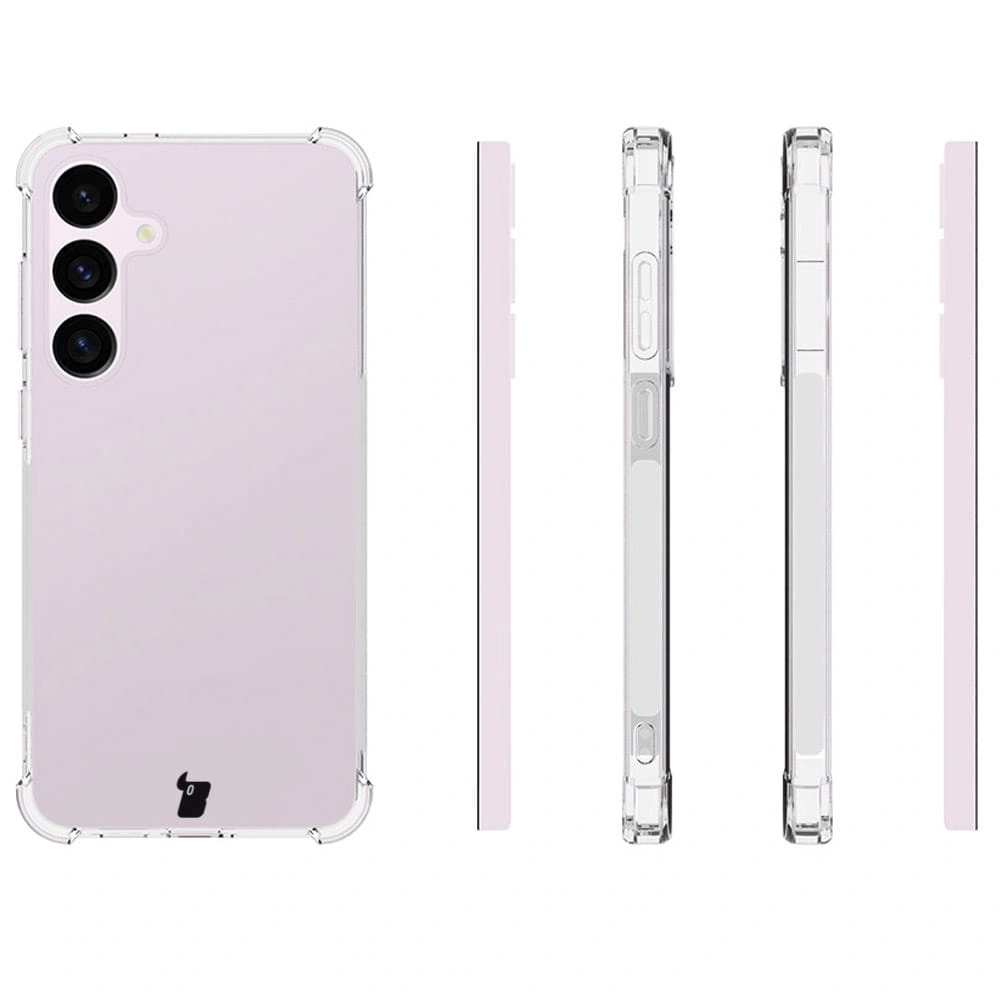 Hurtownia GSM - Bizon Case Clear Pack Hülle + 2x gehärtetes Glas + Linsenschutz Samsung Galaxy S24+ Plus klar - BIZ8256 - {ean13} - Hurt