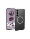 Etui z pierścieniem magnetycznym Bizon Case CrystalO do Samsung Galaxy S24 FE przezroczyste