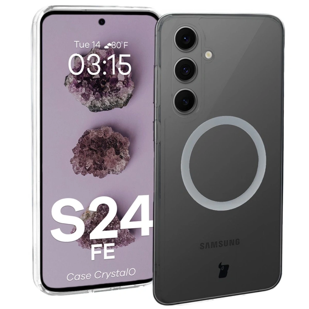 Hurtownia GSM - Etui z pierścieniem magnetickým Bizon Case CrystalO do Samsung Galaxy S24 FE průhledné - BIZ8258 - {ean13} - Hurt