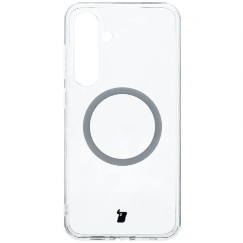 Etui z pierścieniem magnetycznym Bizon Case CrystalO do Samsung Galaxy S24 FE przezroczyste