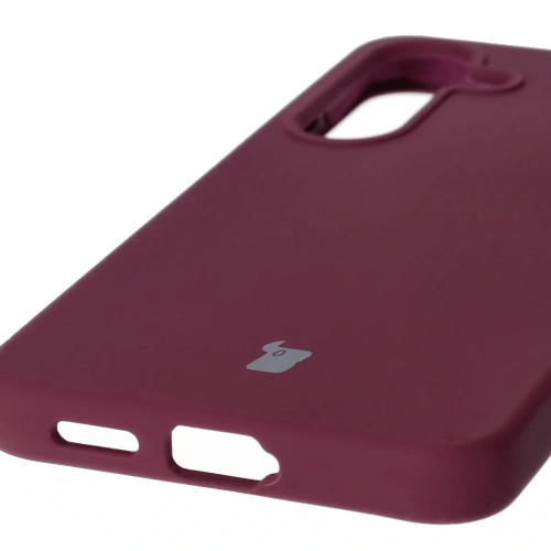 Silikonowe etui Bizon Soft Case do Samsung Galaxy S25 ciemnofioletowe