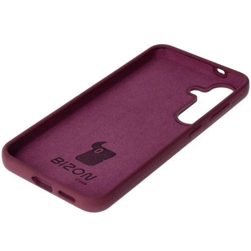 Silikonowe etui Bizon Soft Case do Samsung Galaxy S25 ciemnofioletowe